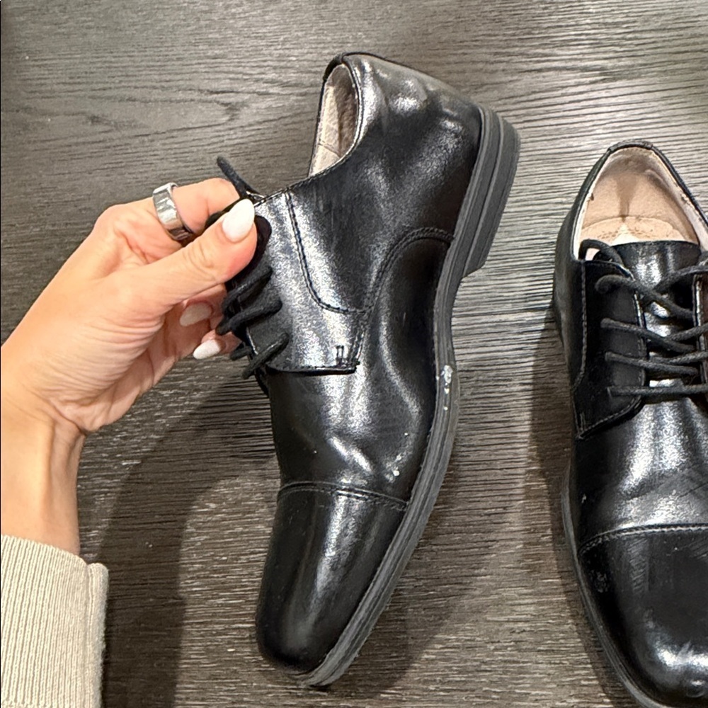 Classic Black Boy’s Dress Shoes - Picture 5 of 6